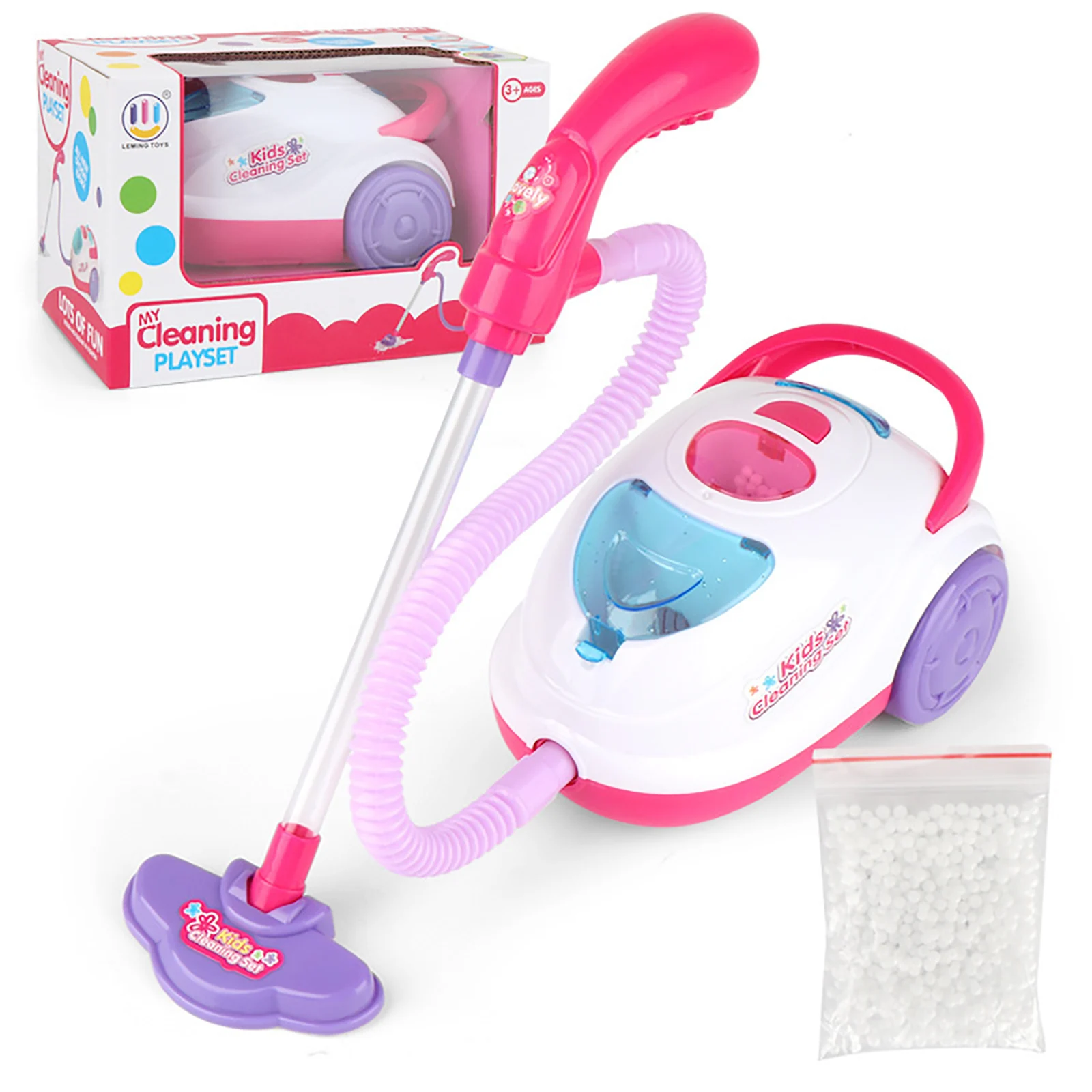 Children Vacuum Cleaner Toy Household Cleaning Dust Catcher Toy with Sound Light Toy for Boys Girls Pretend Play Games Kids Gifs