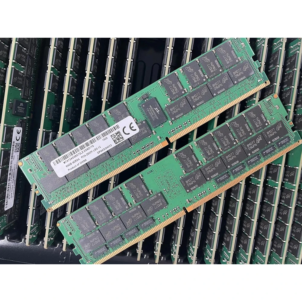 1ชิ้นสำหรับหน่วยความจำ mtram 64GB 64G DDR4 4DRX4 2933 PC4-2933Y MTA72ASS8G72LZ-2G9DITG หน่วยความจำ LRDIMM Reg