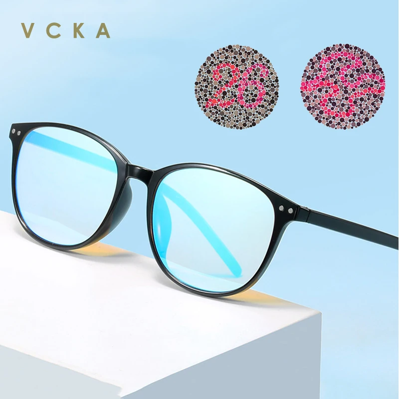 VCKA Corrective Glasses For People With Red-green Colorblindness Or Color Weakness Men Women Two-sided Coating Lens Spectacles