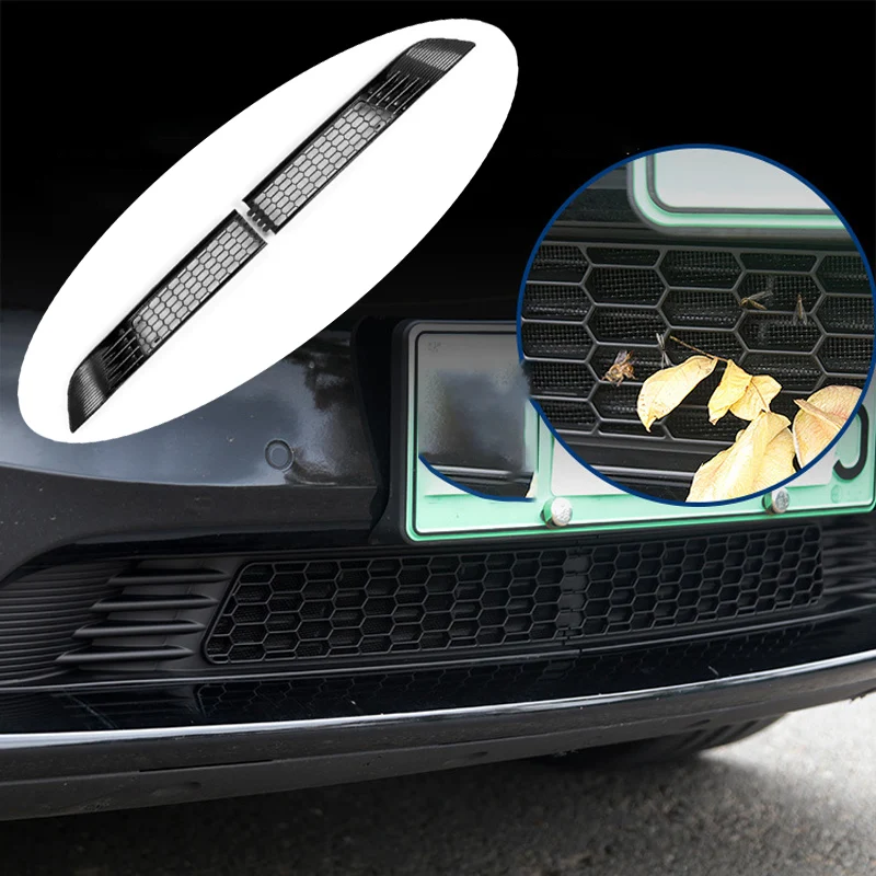 Car Bumper Anti Dust Garbage Inner Grill  Air Inlet Protection Cover Segmented Insect Proof Net For Tesla Model Y 3  Accessories