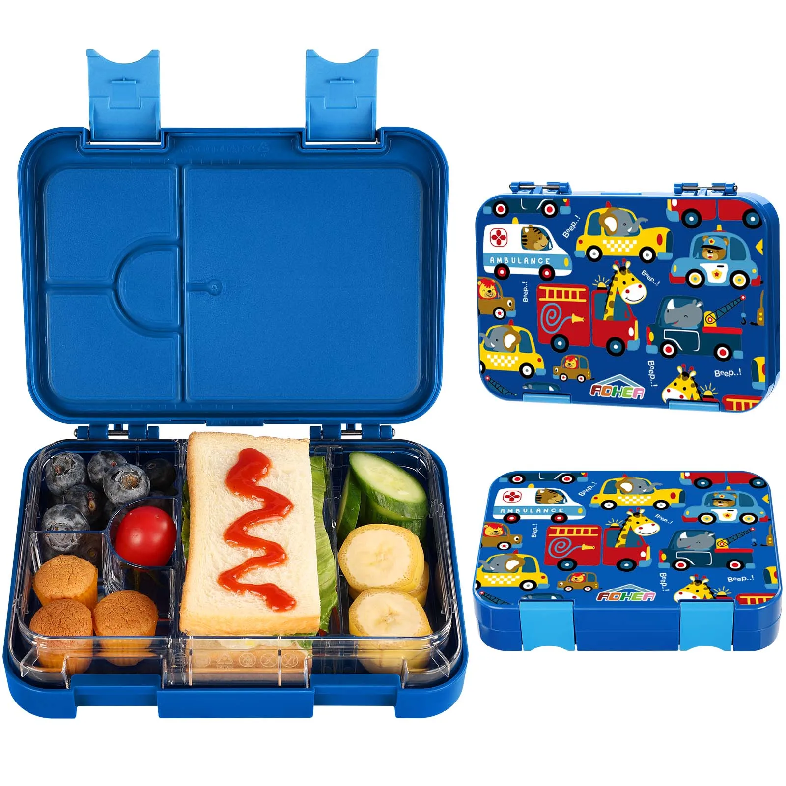 AOHEA Bento Lunch Box for Kids: BPA Free Kids Bento Box Toddler Lunch Box for Daycare or School