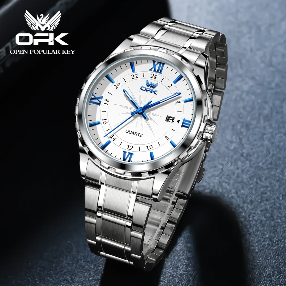 OPK 6003 Luxury Brand Men Watches Waterproof Date Stainless steel Man Wristwatches