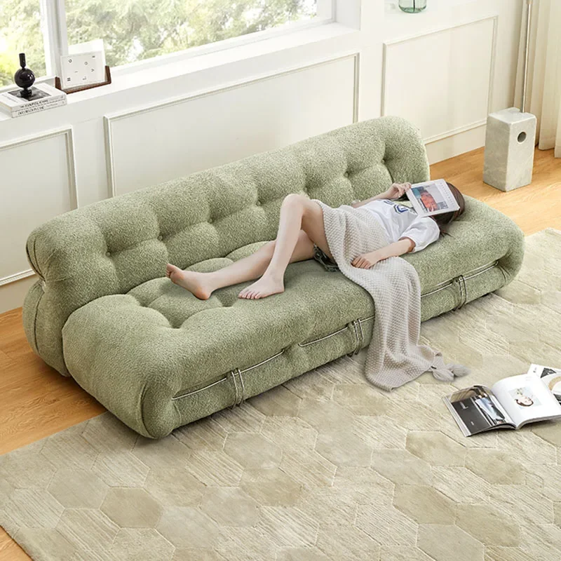 Sofá reclinable de estilo nórdico para el hogar, mueble de salón moderno, color verde, personalizado, Italiano, para lectura