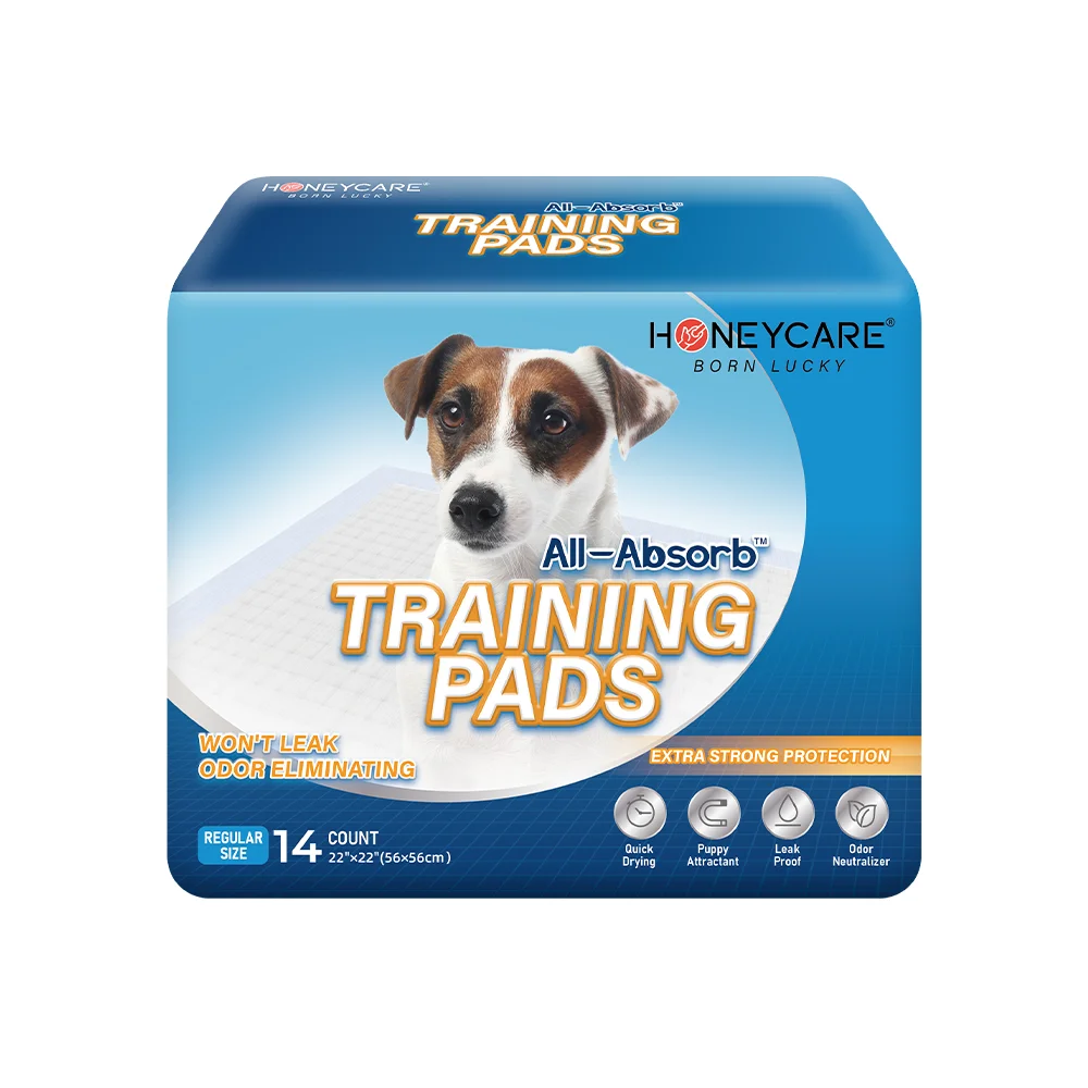 

HONEYCARE 14Pcs/lot Dog Soakers Dog Training Pee Pads Super Absorbent Disposable Odor Eliminating Urine Nappy Mat 56x56cm