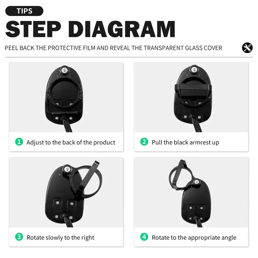 Motorcycle Passenger Armrests with Cup Holder Fit for Honda Goldwing GL1800 20012017 Black