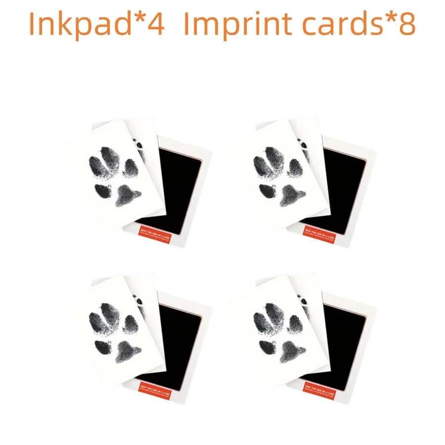 4Pack Pet Pawprint Ink Pad For Dogs & Cats, Pet Footprint Pad For Memorizing Memorial Supplies