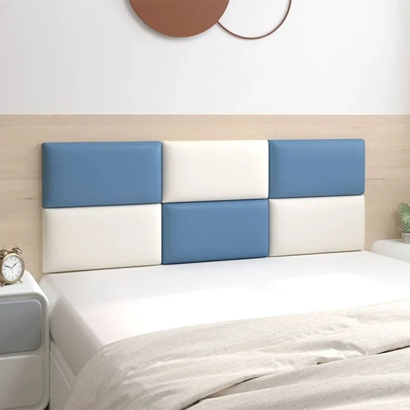 Leather Upholstered Headboard Backrest 1.2m Self Adhesive Anti-Collision Wall Panel Cushion Bedroom Furniture Wholesale