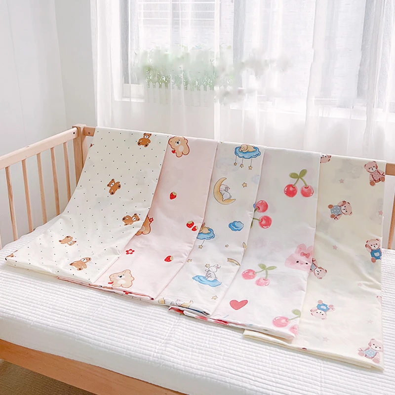 

Cute Cartoon Baby Cot Quilt Covers For Newborns Infants Toddlers Children Crib Duvet Cover Case Cotton Four Seasons Kids Bedding