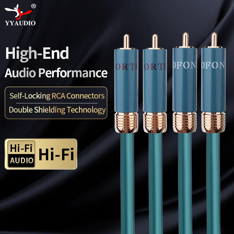 Ortofon HiFi RCA Cable Hi-end CD Amplifier Interconnect 2RCA to 2RCA Male Audio Cable 1M 2M 1.5M 3M 5M