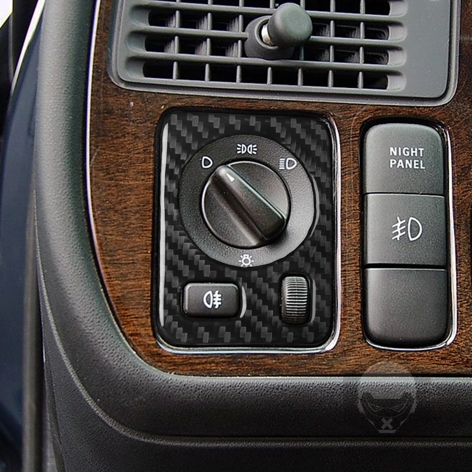 Real Carbon Fiber Car Accessories Headlight Switch Cover Soft Sticker For Saab 9-5 1997 1998 1999 2000 2001 2002 2003 2004 2005