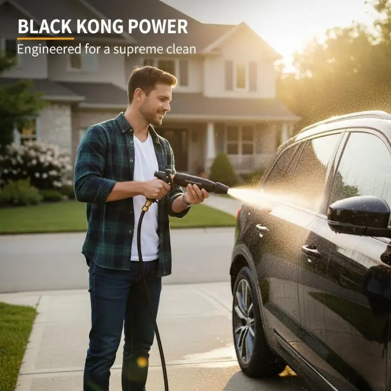 High Pressure Water Hose Nozzle, Booster Design With 3 Spray Modes, Adjustable Water Sprayer For Car Washing Home Daily Cleaning