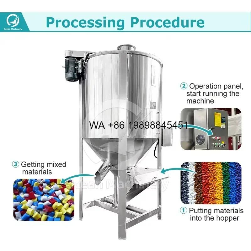 Wmwmnu for OCEAN 1000kg/h Animal Feed Crusher and Mixer Chicken Cattle Pig Poultry Food Mill Grinder Mixing Equipment