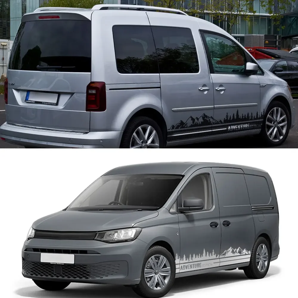 2PCS Car Stickers For Volkswagen VW Caddy MK1 MK2 MK3 MK4 2 3 4 Maxi Kombi Camper Van Graphics Vinyl Decals Tuning Accessories view 4