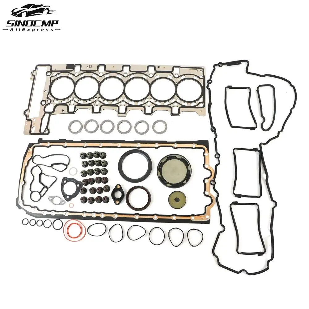 

Engine Overhaul Gasket Kit 11127599212 11127587804 11137600482 For BMW 335i X3 X5 X6 E90 F30 F10 F25 N55 3.0 N55B30 L6 Engine