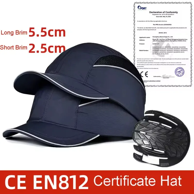 

EN812 Certified Baseball Safety Cap - Lightweight FR/ESD Bump Protection for Electricians & Industrial Workers Helmet Workplace