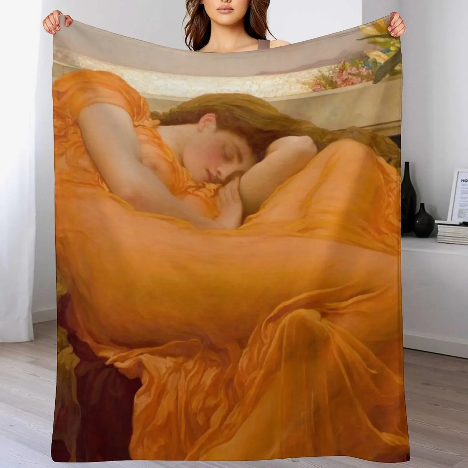 

Flaming June - Frederic Leighton Throw Blanket Reusable Durable Soft Blanket for All Seasons