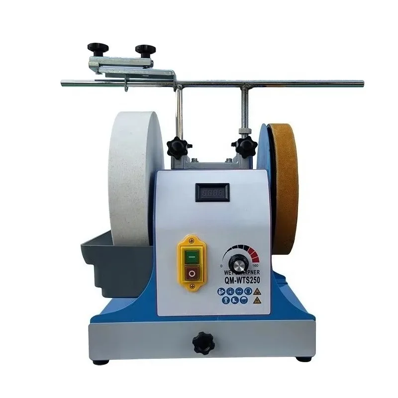 10 Inch Water-cooled Speed Control Double Wheel Sharpener Household Electric Bench Grinder Practical Daily Tool Sharpening Use