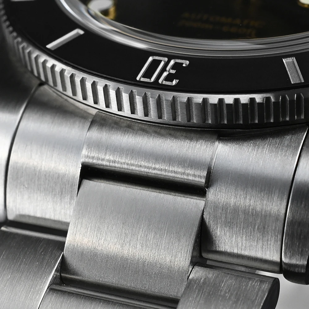 San Martin 37mm BB54 Diver Men Timepiece Automatic Mechanical Sapphire BGW Luminous Waterproof 200m Stainless Steel Watch SN0138