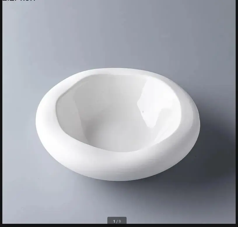 

Утолщенная белая керамическая тарелка для супа, фруктовые тарелки, салатница, десерт, диск сашими, блюдо для стейка в западном стиле