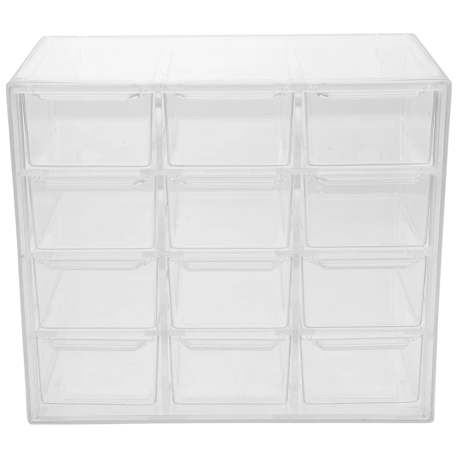 

Dustproof Multi-Compartment Storage Box with Drawers for Jewelry Makeup Organizer Desktop Household Craft Container