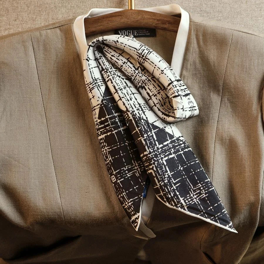 bla-white-weave-8-momme-silk-tie-drape-ne-scarf-women's-faion-square-scarf-65cm-geometric-pattern-multifuncti