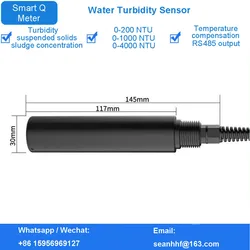 Water turbidity sensor turbidity analyzer sewage sludge concentration meter 485 suspended matter online detector 0-4000NTU