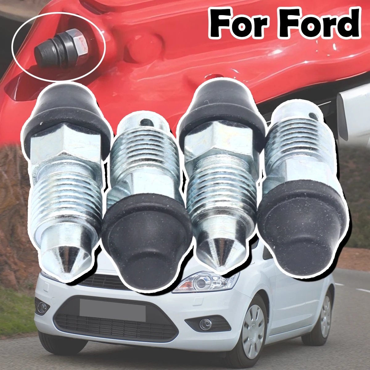 

For Ford Focus Transit Kuga Mondeo Front Rear Bleeder Valves and Rubber Dust Caps Left Right Caliper Bleed Nipple Screw Repair