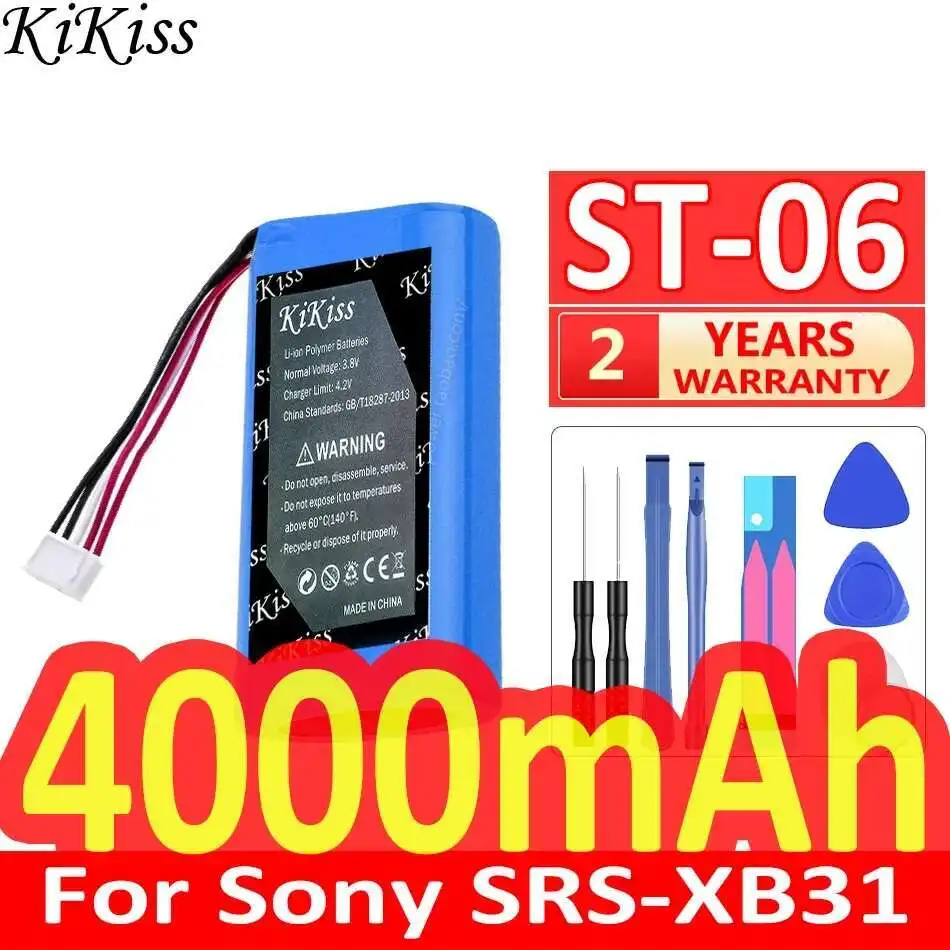 

4000Mah ST-06 Stable For Sony Srs-XB31 SRSXB31 Portable Bluetooth Speaker Battery Reliable Power Supply