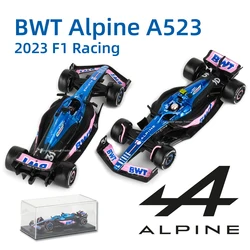 Bburago-Voiture de Formule 1, véhicule moulé sous pression, modèle de collection, jouets de course, boîte en acrylique, BWT Alpine 2023, A523, F1, 1:43