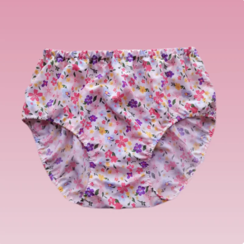 

Мужские и женские трусы большого размера с высокой талией и цветочным принтом, удобные дышащие трусы ABDL для взрослых и детей, хлопковые трусики, нижнее белье