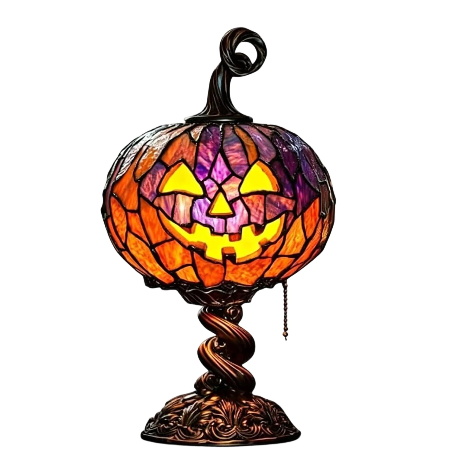 Halloween Night Light Multi-Purpose Resin Decorative Ornament Fade Resist Halloween Decorative Lamp for Home Bedroom Living Room
