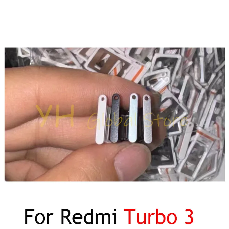 10 Stuks Voor Xiaomi Redmi Turbo 3 Sim Kaart Sleuf Lade Houder Sim Kaart Reparatie Onderdelen