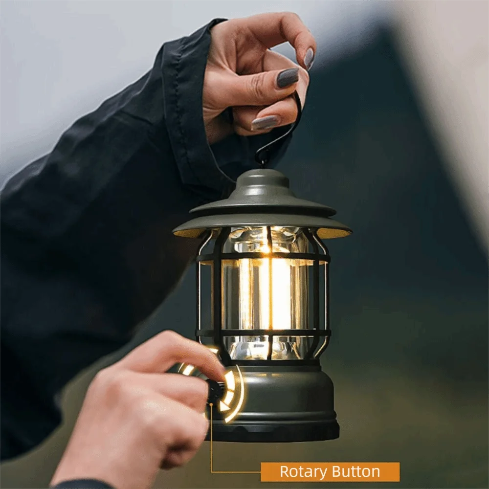 قابلة للشحن التخييم ضوء يده مقاومة للاهتراء الرجعية الحصان فانوس المحمولة في الهواء الطلق خيمة طوارئ ضوء مسار الشارع #2