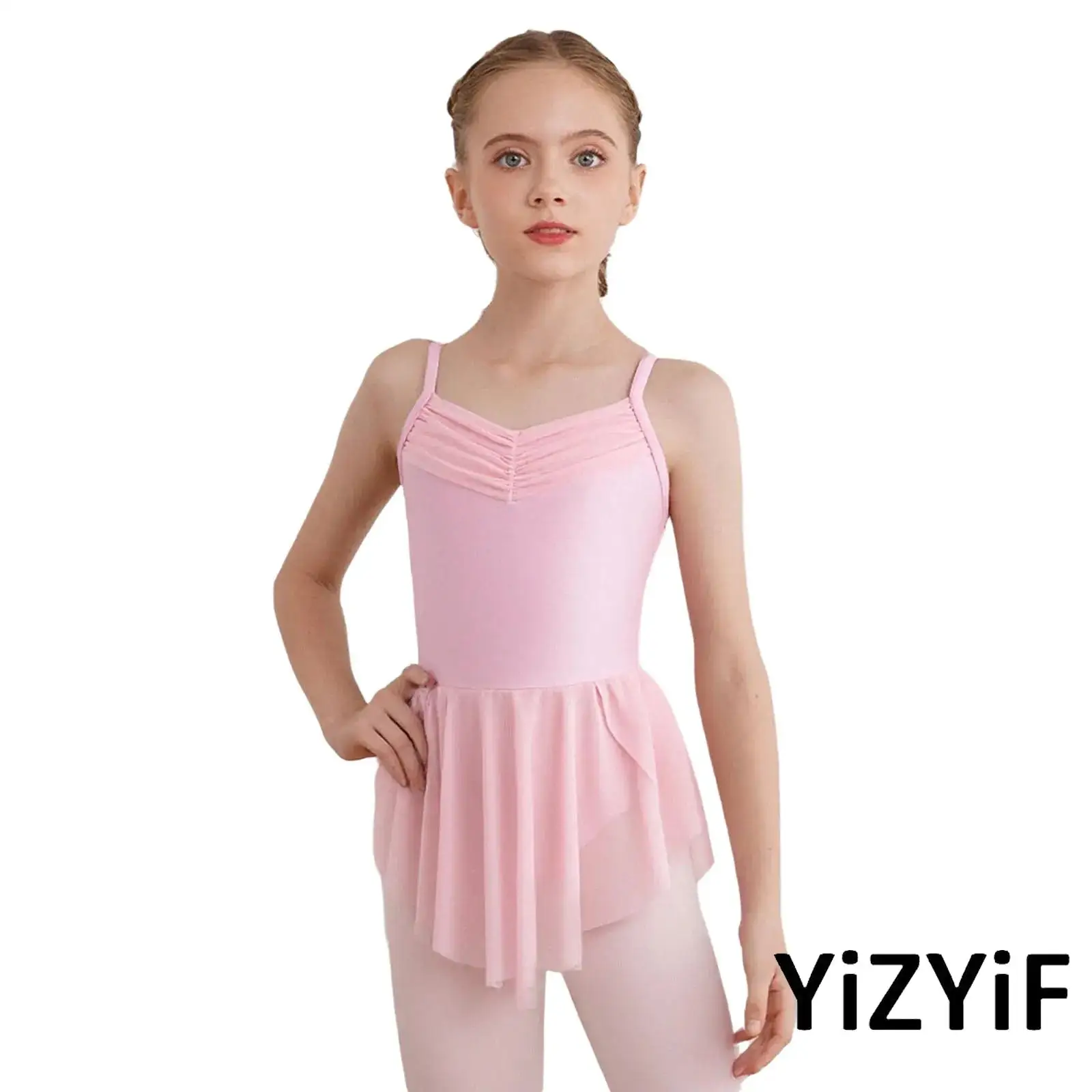 

Girls Professional Ballerina Costume with Adjustable Spaghetti Straps And Flowy Skirt Perfect for Recitals And Ballet Classes