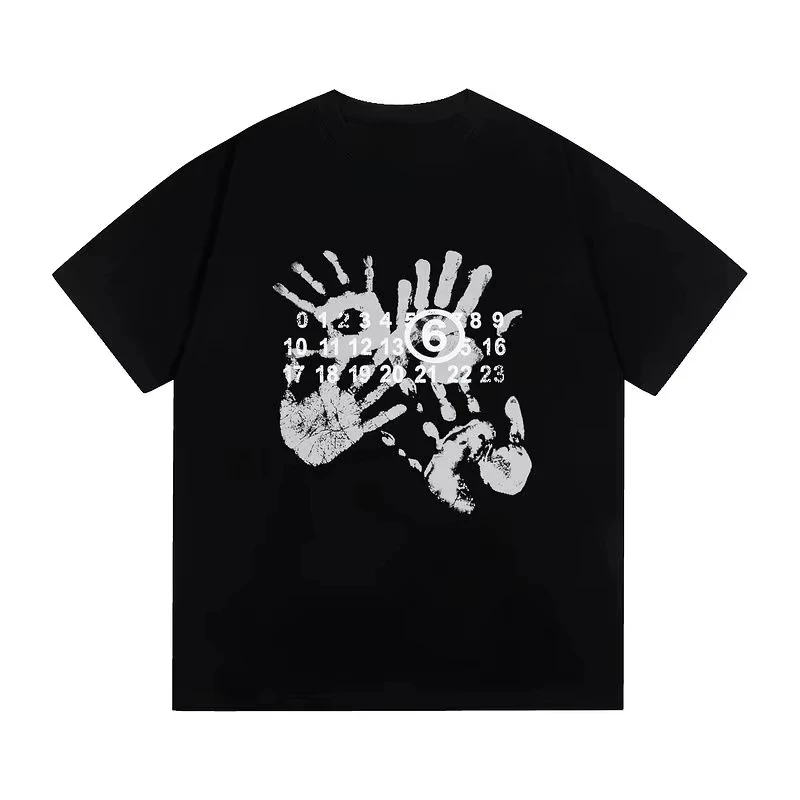 

Graphic Print White & Black T-shirts Men's Women's Plus Size Casual Short Sleeve O Neck Cotton Tee Luxury Brand High End Unisex