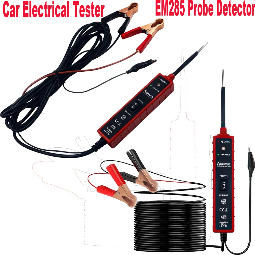

EM285 Car Electrical Circuit Tester Power Circuit Probe Detector Electric Circuit Tester Diagnostic Repair Tool Lamp Continuity
