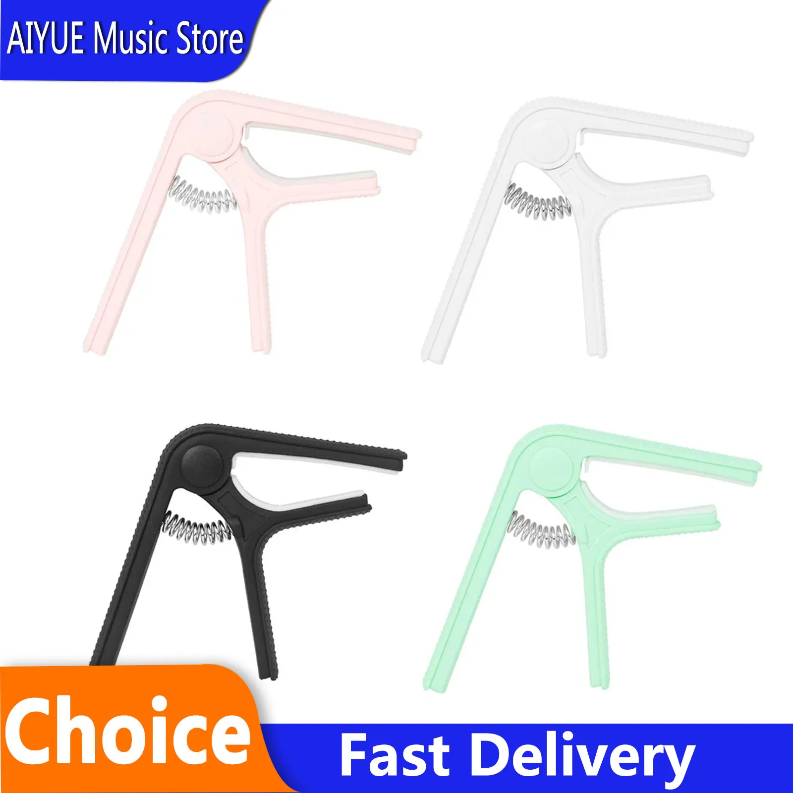 Guitar Capo Tuning Tools Guitar Ukulele Plastics Silicone With Anti-slip Point Universal Capo Parts Guitar Stringed Parts