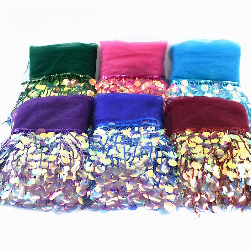 

5/10Yards 17cm Sequin Tassel Fringe Beaded Tassels Lace Latin Dresses Trim Ribbon Clothes Decor Fringes DIY Sewing Accessories