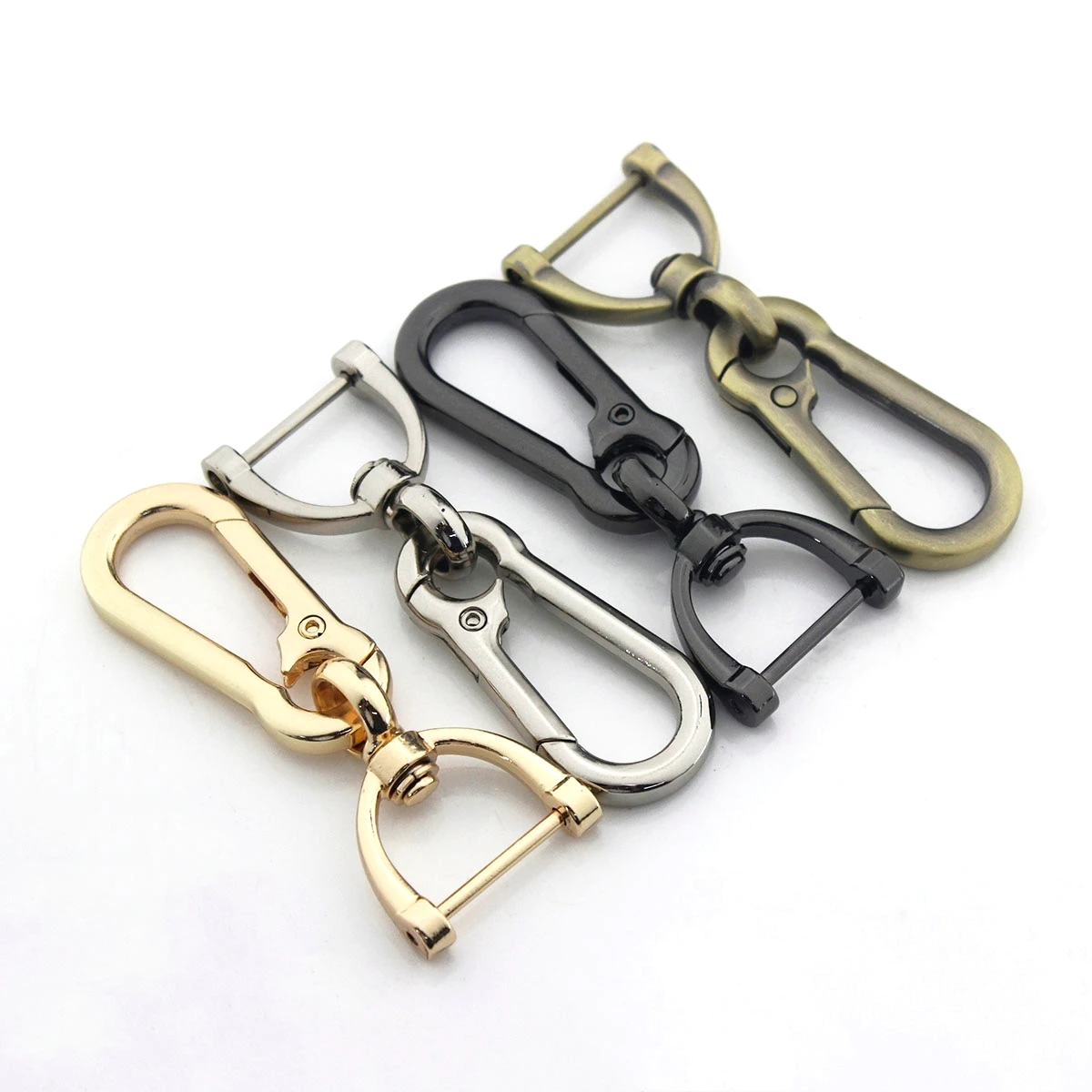 1pcs Metal Hook Buckle with Removable Open Screw D Ring Clasp for DIY Leather Craft Bag Strap Belt Handle Shoulder Accessories