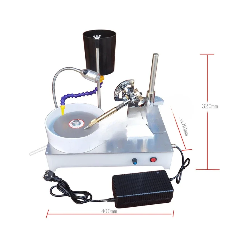 Small Precision Jewelry Stone Polishing Machine Forming Machine Jewelry Jade Faceting Angle Grinder Polishing Stepless Speed