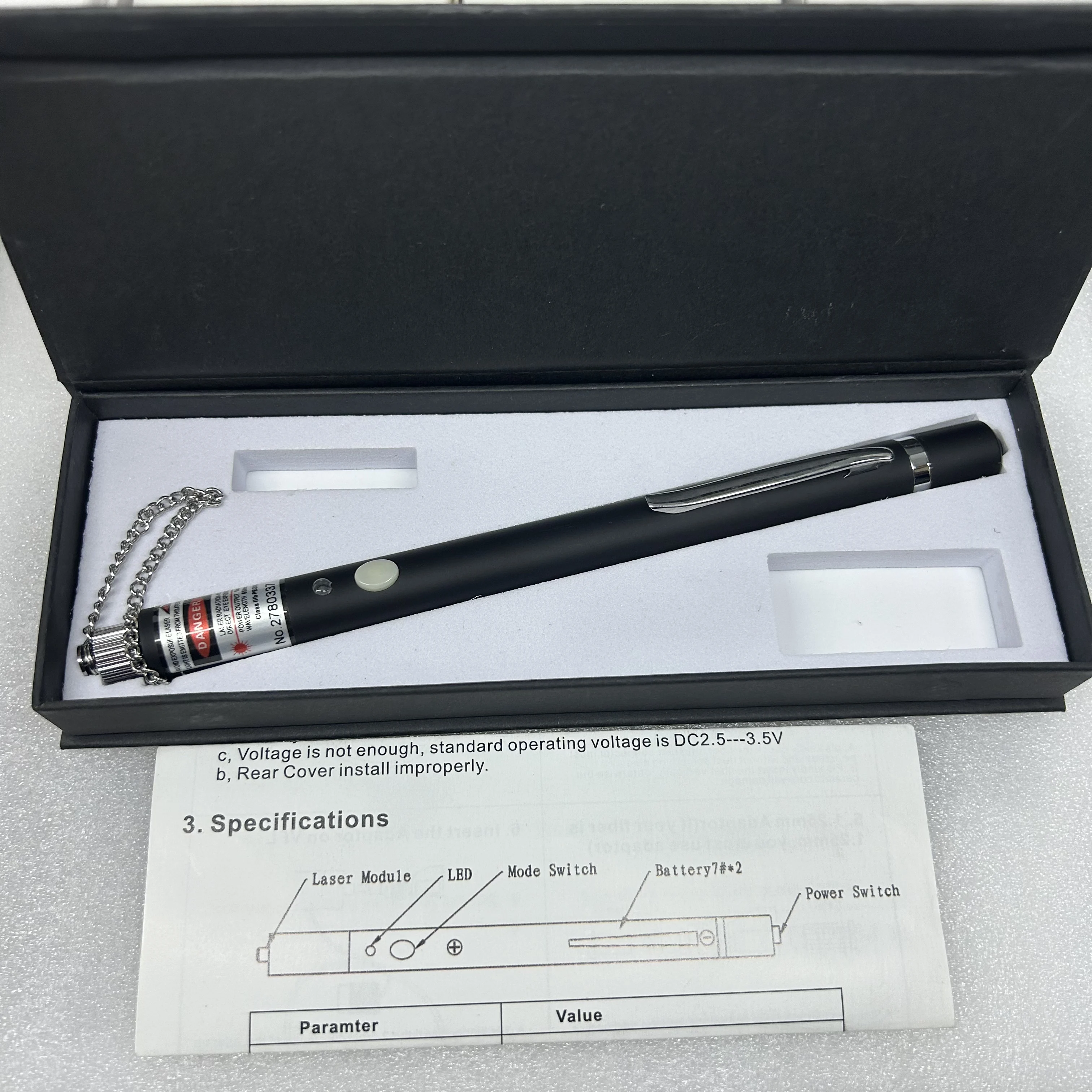 VFL650-5S-10mw 650nm Pen-Type Red Fiber Laser Pen 10mwVFL Optical CableTester Visual Fault Locator