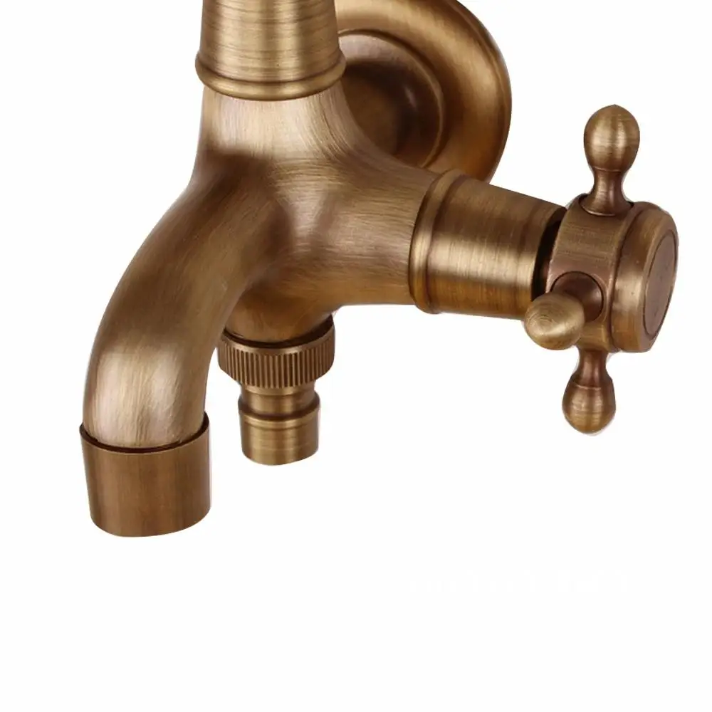 

Antique Faucet Dual European Machine Purpose Bathroom Wall Mounted Pool Single Style Cold Washing Faucet Outdoor Garden Mop Tap