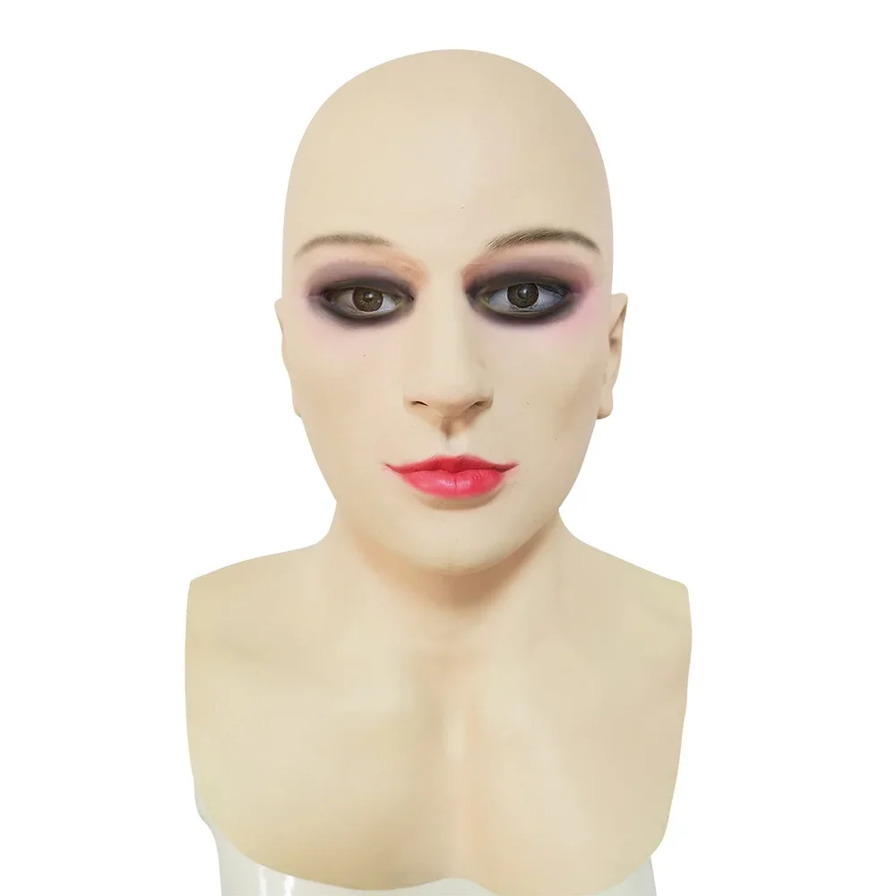 Practical Classic Masks, Halloween Hoods, Film and Television Actors, Bald, Beautiful Women Cosplay, Funny and Realistic Props S