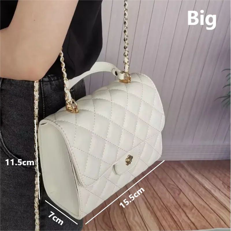 New Fashion Female Shoulder Bags Small Fragrant Wind Rhombic Lattice Chain Bags Women\'s Leisure Versatile Small Crossbody Bags