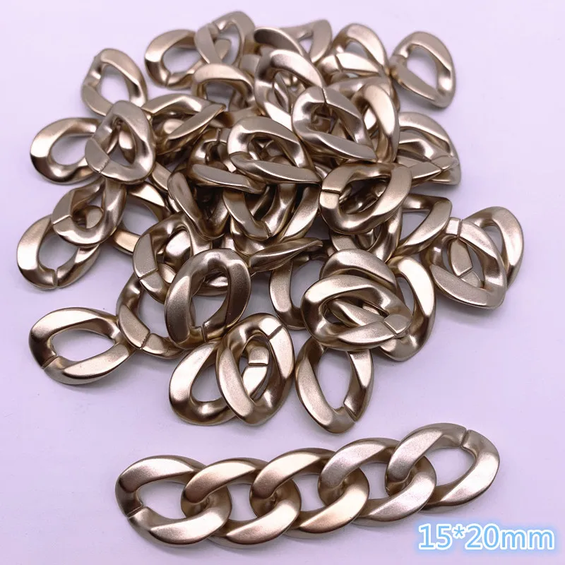 New 20pcs 12*15/13*16/15*20/20*25mm Acrylic Twisted Chains Assembled Parts Beads Diy Jewelry Findings Accessories