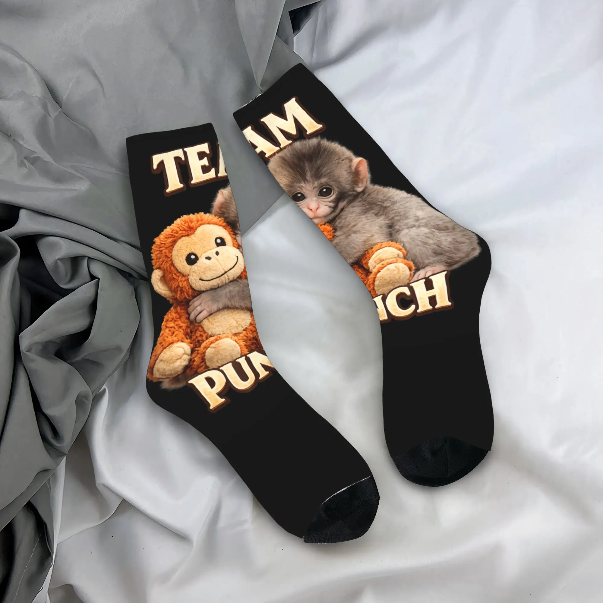 Monkey Team Punch Stockings  Design Retro Socks Autumn Anti-Slip Socks Unisex Men Outdoor Sports High Quality Socks