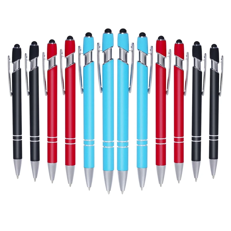 

12Pcs Ballpoint Pens Stylus Pen Metal Pen Cute Pen Black Ink Point Bulk For Writing Pens Office School Supplies