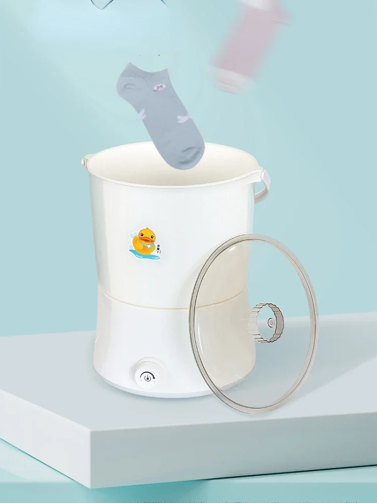 دلو منفصل مع قاعدة غسالة صغيرة المنزل مريحة التنظيف شبه التلقائي الملابس الداخلية دلو واحد المحمولة غسالة