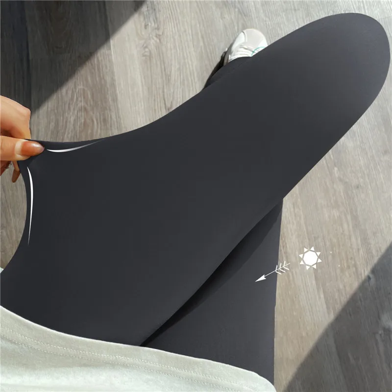 2024 Summer Thin Fitness Leggings Women High Waist Yoga Pants Gym Leggins with Pocket Sports Tights Push Up Woman  Trousers