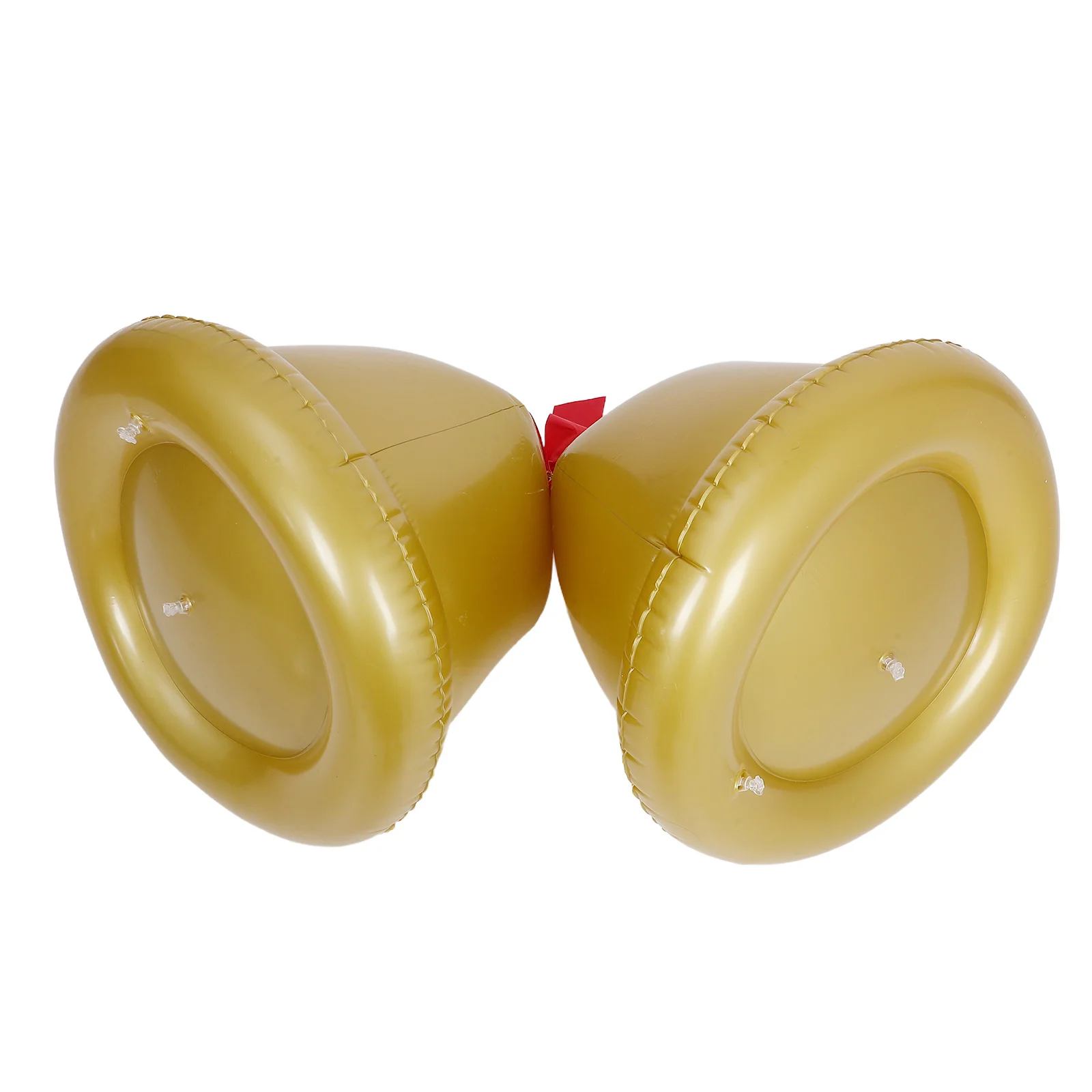 

2pcs Inflatable Bowknot Bell Giant Christmas Jingle Bells Outdoor Yard Decor Holiday Home Party Inflatable Christmas Ornaments